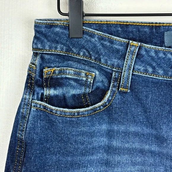 ModCloth Jeans Womens 30 Blue Boyish Straight High Waist Stretch Boho - Picture 4 of 13